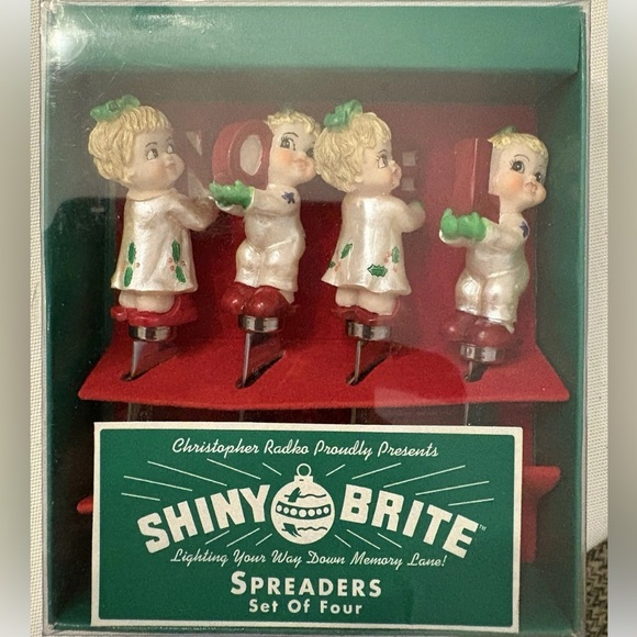 Vintage and Rare Shiny Brite NOEL Kids Spreaders by Christopher Radco NIB - Picture 1 of 7